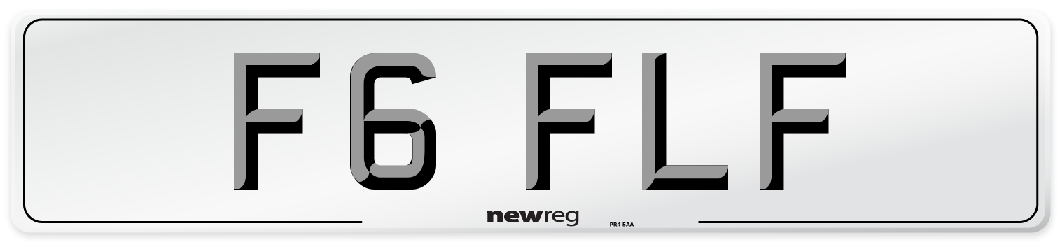 F6 FLF Number Plate from New Reg
